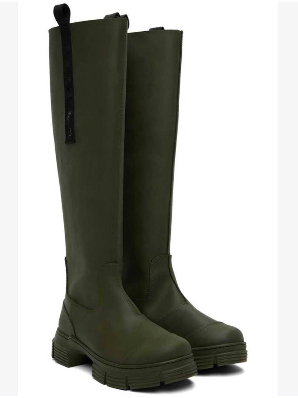 GANNI Recycled Rubber Women's Country Tall Boots Size 39